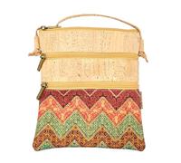 DeCarbonize Umhängetasche Handtasche aus Kork Crossbody Vegan Leder Nachhaltig (Böhmisch)