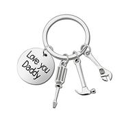DECARETA Schlüsselanhänger Keychain Geschenk Vater Geburtstagsgeschenke für Papa Schlüsselhalter Anhänger Schmuck Papa Geschenke zum Geburtstag