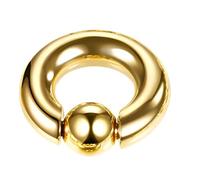Decentraland 1 Stück Gold 4G Edelstahl Nase Septum Ohrringe Nippel Captive Bead Ring Federkugel Ringe Werkzeug Oberfläche Piercing Schmuck für Männer und Frauen 12-16 mm