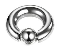 Decentraland 1 Stück Silber 12G Edelstahl Nase Septum Ohrringe Nippel Captive Bead Ring Federkugel Ringe Werkzeug Oberfläche Piercing Schmuck für Männer und Frauen 12-16 mm