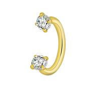 Decentraland 1 Stück Zirkon 1.2 mm(16 G) Gold Hufeisenförmig Septum Nasenpiercing Ring Nasenring Nostril Studs Helix Körper Piercings Knorpel Schmuck Titanstahl Edelstahl für Frauen 8 mm