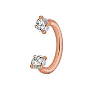 Decentraland 1 Stück Zirkon 1.2 mm(16 G) Rosegold Hufeisenförmig Septum Nasenpiercing Ring Nasenring Nostril Studs Helix Körper Piercings Knorpel Schmuck Titanstahl Edelstahl für Frauen 12 mm