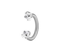 Decentraland 1 Stück Zirkon 1.2 mm(16 G) Silber Hufeisenförmig Septum Nasenpiercing Ring Nasenring Nostril Studs Helix Körper Piercings Knorpel Schmuck Titanstahl Edelstahl für Frauen 12 mm