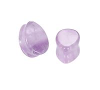 Decentraland 2 Stück Stein-Ohrmessgeräte Lila Ohrringe Tropfenform Stein-Ohrmessgeräte Plugs Schmuck 12mm(1/2")