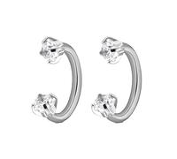 Decentraland 2 Stück Zirkon 1.2 mm(16 G) Silber Hufeisenförmig Septum Nasenpiercing Ring Nasenring Nostril Studs Helix Körper Piercings Knorpel Schmuck Titanstahl Edelstahl für Frauen 8 mm