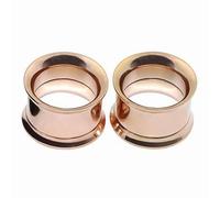 Decentraland Rose Gold 2 Stück 316L Edelstahl O Ohrmessgeräte Tunnel Ohren Schraubverschluss Körperpiercing-Schmuck 22mm（7/8"）