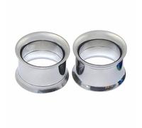 Decentraland Silberfarbene 2 Stück 316L Edelstahl O Ohrmessgeräte Tunnel Ohren Schraubverschluss Körperpiercing-Schmuck 26mm