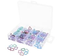 DECHOUS 240 Herzförmige Maschenmarkierer aus Metall Bunte Häkelringe mit Verschluss Langlebiges Strickzubehör für Präzises Markieren bei Selbstgemacht Stricken und Nähen