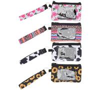 DECHOUS 4 Stück Neopren Münzbeutel Klein Vielseitige Aufbewahrungstasche aus Dehnbarem Material Kleiner Kreditkarten und Organizer Tasche für Reisen und Alltag
