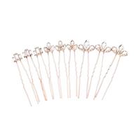 DECHOUS 9 Stück Brauthaarschmuck Roségold Filigrane Haarspangen aus Strapazierfähiger Legierung für Brautfrisur Hochzeit Verlobung und Festliche Anlässe