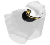 DECHOUS Brautkapitänshut mit Schleier für Damen, Elegante Partyhaube | Stoff, Sicherer Sitz, für Brautfrisuren, Hawaii Party und Fotobox Requisiten
