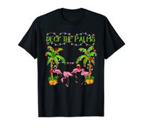 Deck the Palms Flamingo-Liebhaber Frohe Weihnachten Pink Xmas T-Shirt