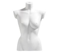 Deco Woerner Schaufensterpuppe Mannequin Schaufensterfigur Damen-Büste Styropor 63cm weiß