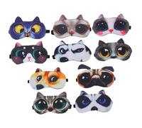 DECOMELODY 10 Stück Schlafaugenmasken Aus Atmungsaktivem Hautberuhigendem Material Bunte Cartoon Augenmasken Für Verbesserten Schlaf Reise Und Entspannung