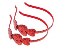 DECOMELODY 2 Stück Kinder Haarreifen Rote Pailletten Herz Stirnbänder Kopfsicher Für Mädchen Party Dekor