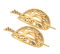 DECOMELODY Wikinger Haarnadeln im Retro Stil 2 Stück Lebensbaum aus Legierung mit Bequemem Design Haarschmuck für Damen für Festlichkeiten und Geburtstage