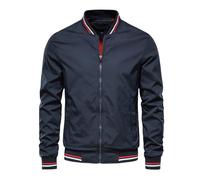 DECORN Sommer jacke Für Herren, Lange Ärmel, Dünne Baseballjacken, Leichte Atmungsaktive Jacken, Windjacke, Lässige Sport Laufmäntel, Oberteil, Marineblau, M