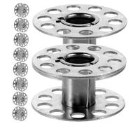 DECORNIJIA 1 Schachtel Metallspulen für Haushaltsnähmaschinen mit Aufbewahrungsbox Kompakte Glatte Metall unterfadenspulen Vielseitige Nähmaschinenspulen für Brother Singer und DIY