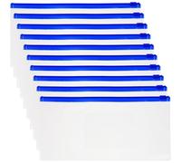 DECORNIJIA 10 Stück Transparente Federmäppchen A6 aus Kunststoff mit Reißverschluss Mehrzweck Stifttasche für Schule Büro und Reisen