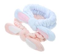 DECORNIJIA 2 Stück Süße Spa Stirnbänder mit Schleife Multifunktionale Bequeme Haarschleifen für Make up und Hautpflege Passend für Haartypen Längen Modisches Damen Haarband