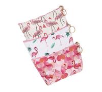 DECORNIJIA 3 Stück Teiliges Flamingo Muster Make Up Taschen Tragbare wasserdichte Kosmetiktaschen für Reisen Vielseitige Kulturbeutel für Frauen Praktische Aufbewahrung von Kosmetik und
