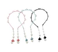 DECORNIJIA 3 Stück Teiliges Haarband mit Quaste Leichtes Stirnband in Grün und Schwarz Eleganter Haarschmuck für Mädchen Modisches und Zartes Accessoire für Besondere Anlässe