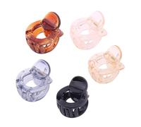DECORNIJIA 5 Stück Teiliges Mini Haarklammer Kunststoff Bunte Haarkrallen Clips für Frauen und Mädchen Rutschfest Vielseitig Einsetzbar für Dünnes und Dickes Haar Inklusive Schwarz Braun