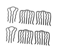 DECORNIJIA 6 Stück Teiliges in Schwarz U förmige Seitenkämme für Damen Starker Halt für Hochsteckfrisuren und Duttstyling Vintage inspirierte Haarspangen für Glatte Pony und Elegante Looks