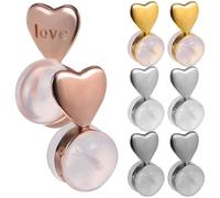 DECORNIJIA 8 Stück Silikon Ohrringverschlüsse Herzform Ersatz Ohrstecker Stopper für Baumel Hakenohrringe Weiche Ohrpolster für Damen Sicherer Halt und Verstellbare Festigkeit