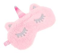 DECORNIJIA Einhorn Schlafmaske Aus Plüsch Niedliche Augenmaske Für Erwachsene Und Kinder Atmungsaktiv Für Reisen Nickerchen Und Schlaf Hochelastisches Band Rosa