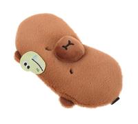 DECORNIJIA Plüsch Schlafmaske Weich und Atmungsaktiv mit Kühlbarem Gelpad Leichte Augenmaske für Erwachsene Niedliche Kapibara dinosaurier Augenbedeckung für Erholsamen Schlaf und Nickerchen