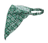 DECORNIJIA Weihnachtliches Haargummi aus Satin mit Elastischem Band Multifunktionales Grünes Dreieckstuch Weiches Haarband für Damen Festliches Haaraccessoire für Weihnachtsfeiern