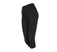 DeDavide 2 Stück Kinder 3/4-Capri-Leggings, Schwarz, 122