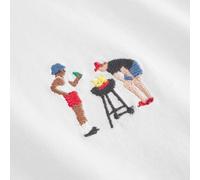 DEDICATED - T-Shirt Stockholm BBQ Emb - T-Shirt, Gr. L, weiß (White)
