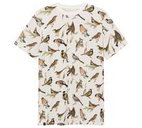 DEDICATED - T-Shirt Stockholm Autumn Birds - T-Shirt, Gr. XXL, weiß/beige (Off/White)