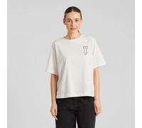 DEDICATED - Women's T-Shirt Vadstena - T-Shirt, Gr. XS, weiß (HeartCat)
