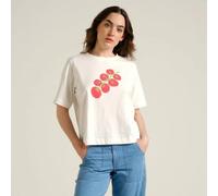 DEDICATED - Women's T-Shirt Vadstena - T-Shirt, Gr. S, weiß (Tomato)