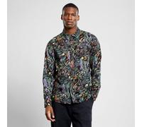 DEDICATED Varberg The Birds - Herren Hemd mit Allover Druck Schwarz M