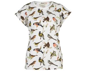 DEDICATED - Women's T-Shirt Visby Autumn Birds - T-Shirt, Gr. M, weiß (OffWhite)