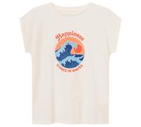 DEDICATED - Women's T-Shirt Visby Happiness - T-Shirt, Gr. L, weiß (WhisperWhite)