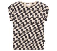 DEDICATED - Women's T-Shirt Visby Pepita Cats - T-Shirt, Gr. M, grau (RainyDayWhite)
