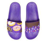 Dedoles Badeschuhe & Hausschuhe Damen Herren & Kinder Badesandalen lustige Designs Bücher Kaffee Party Pizza Fuchs Bär Lama Wolken Geschenk, Farbe: Süße Donuts, Gr.: 37 EU