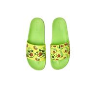 Dedoles Badeschuhe & Hausschuhe Damen Herren & Kinder Badesandalen lustige Designs Bücher Kaffee Party Pizza Fuchs Bär Lama Wolken Geschenk, Farbe: Grün, Motiv: Pixel-Avocado, Gr. 37