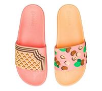 Dedoles Badeschuhe & Hausschuhe Damen Herren & Kinder Badesandalen lustige Designs Bücher Kaffee Party Pizza Fuchs Bär Lama Wolken Geschenk, Farbe: Nusskeks, Gr.: 41 EU