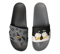 Dedoles Badeschuhe & Hausschuhe viele lustige Designs Bücher Kaffee Katze Party Pizza Dackel Fuchs Panda Delfin Geschenk, Farbe: Bier-Party, Gr.: 41 EU