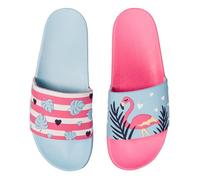 Dedoles Badeschuhe & Hausschuhe viele lustige Designs Bücher Kaffee Katze Party Pizza Dackel Fuchs Panda Delfin Geschenk, Farbe: Verliebte Flamingos, Gr.: 41 EU