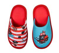 Dedoles Hausschuhe Damen Herren & Kinder Memory-Foam viele lustige Designs Einhorn Musik Regenbogen Comics Spiele Geschenk, Farbe: Piraten und Seeräuber, Gr.: 34-35 EU
