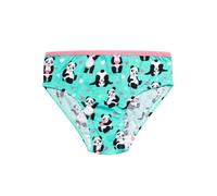 Dedoles Slip Damen & Mädchen Panties Unterwäsche Baumwolle viele lustige Designs Blumen Apfel Avocado Einhorn Party Meerjungfrau, Farbe Türkis, Motiv Panda und Herzen Mädchen, Gr. 2-4 Jahre