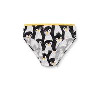 Dedoles Slip Damen & Mädchen Panties Unterwäsche Baumwolle viele lustige Designs Blumen Apfel Avocado Einhorn Party Meerjungfrau, Farbe: Schwarz, Motiv: Pinguine, Gr. 4-6 Jahre