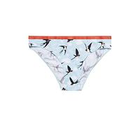 Dedoles Slip Damen & Mädchen Panties Unterwäsche Baumwolle viele lustige Designs Blumen Apfel Avocado Einhorn Party Meerjungfrau, Farbe Blau, Motiv Schwalben, Gr. XXL